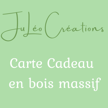 Carte cadeau en bois