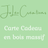 Carte cadeau en bois