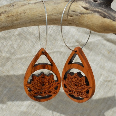 Boucles d'oreilles Fleur de Lotus