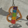 Porte-clés Maman arc en ciel
